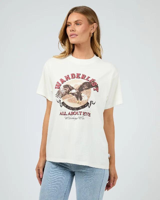 Women's Blouse with Sweetheart NeckAll About Eve Wanderlust Oversized Tee Vintage White