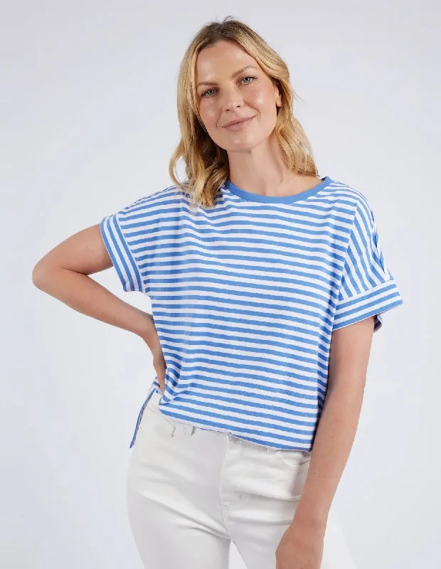 Women's Blouse with Long LengthYara Stripe S/S Tee - Elm Lifestyle