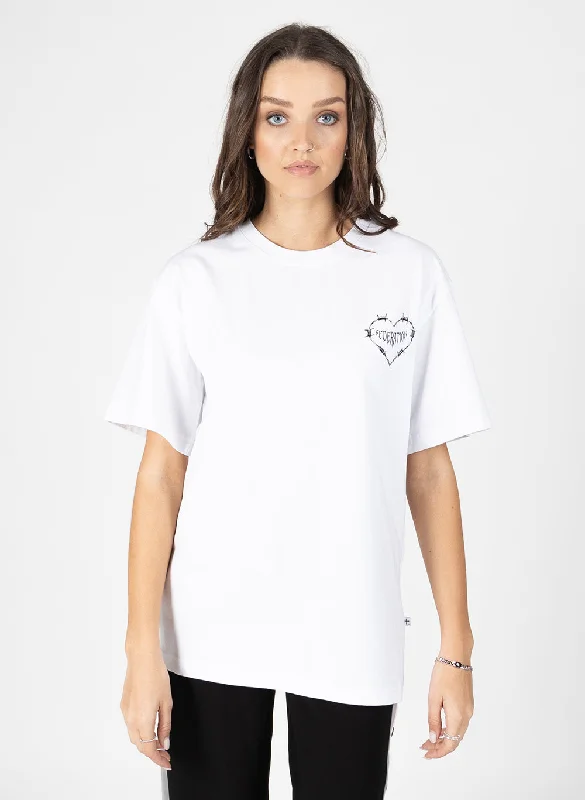 Women's Blouse with Collarless NeckOur Tee - Lil Caution