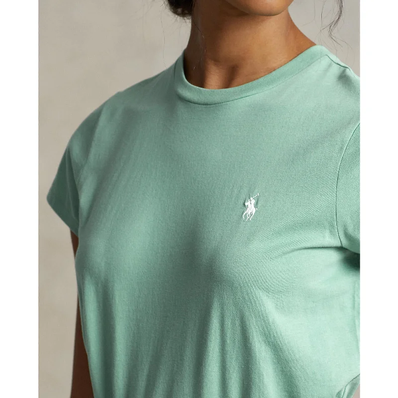 Women's Blouse with Cropped LengthPolo Ralph Lauren - Cotton Crewneck Tee - Haven Green