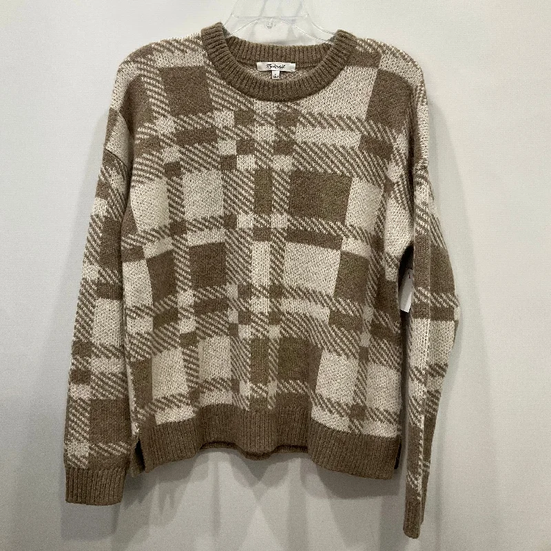 Women's Slovak Wool SweatersSweater By Madewell In Brown & Cream, Size: S