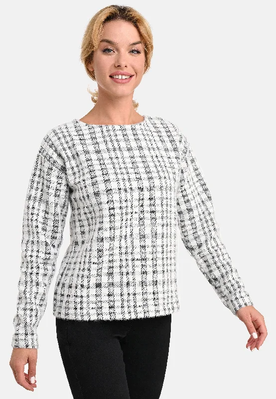 Women's Blouse with RufflesSoft Checks Top