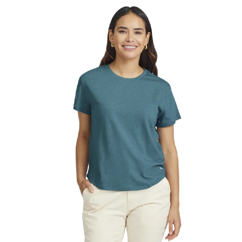 Women's Blouse with Sweetheart CollarWomen's Soft Merino Tee - Chasm Teal