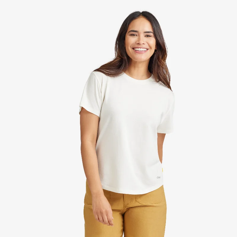 Women's Long-Sleeve BlouseWomen's Soft Merino Tee - Natural White