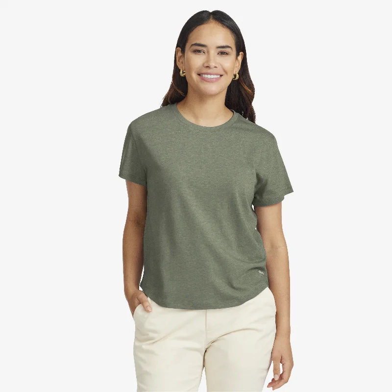 Women's Blouse for SchoolWomen's Soft Merino Tee - Rugged Green