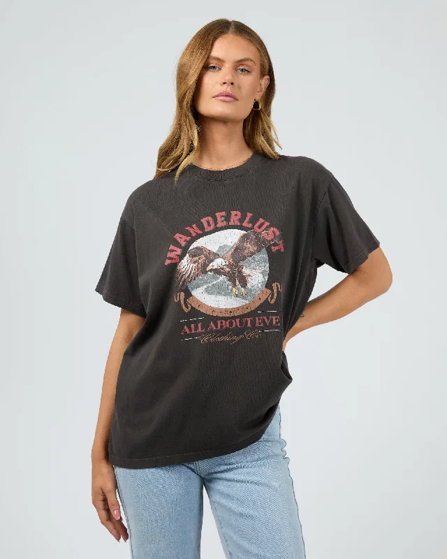 Women's Blouse with U-Shaped NeckAll About Eve Wanderlust Oversized Tee Washed Black