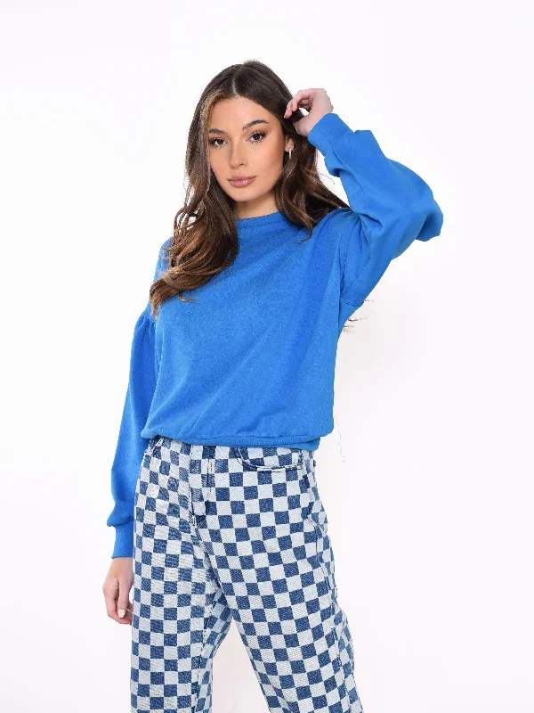 Women's Blouse for BusinessGlamorous Marine Blue Sweatshirt