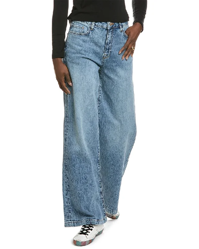 Women's Jodhpurs with Rounded HemTriarchy Fonda High-Rise Prime Indigo Wide Leg Jean