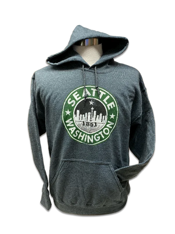 Women's Hooded Sweatshirts with Abstract LiningGreen Circle Logo Sweatshirt