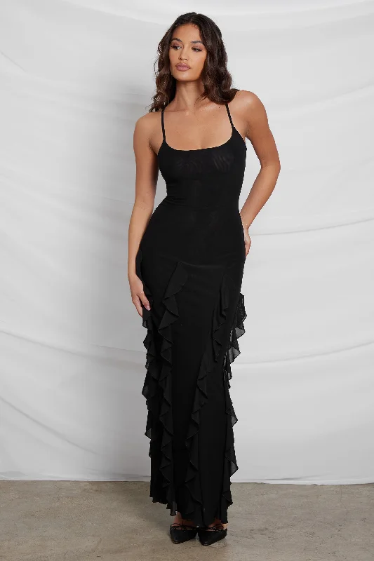 Women's Pleated DressesRodeo Ruffle Mesh Maxi Dress