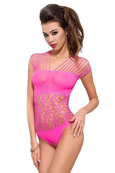 stretch lace bodystockingsPassion BS035 Body Pink