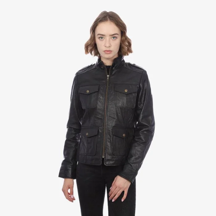 Women's Bomber CoatsSandra 4 Pocket Zip Up