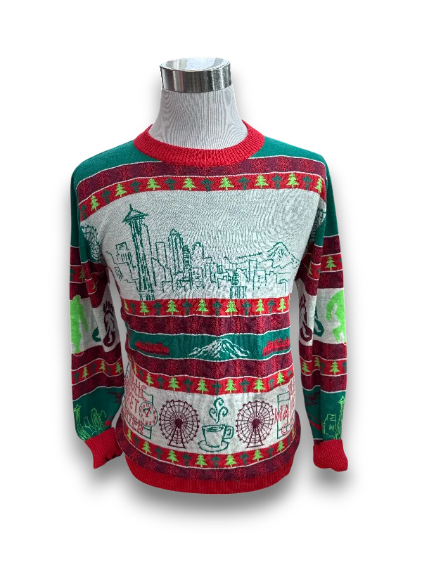 Women's Hooded Sweatshirts with Corduroy LiningSeattle Ugly Holiday Sweater