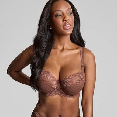 stretch lace high-cut pantiesEnvy Balconette 7285 Chestnut