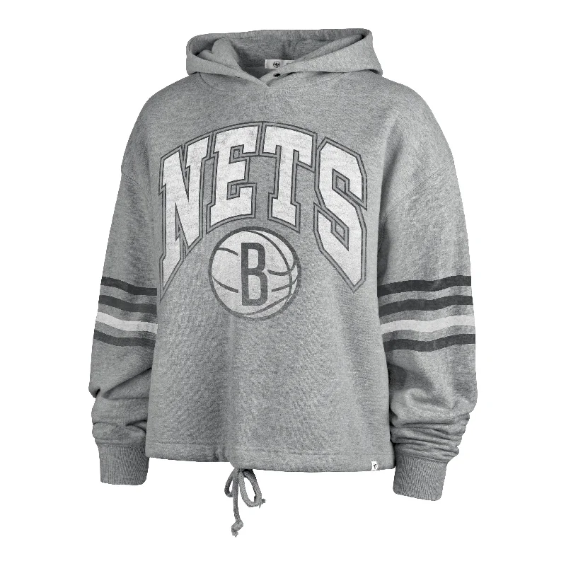 Women's Hooded Sweatshirts with Geometric LiningBROOKLYN NETS UPLAND '47 BENNETT HOOD WOMENS