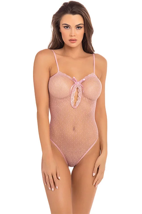 modal fiber breathable pantiesRene Roffe Undone See Through Pink Bodysuit