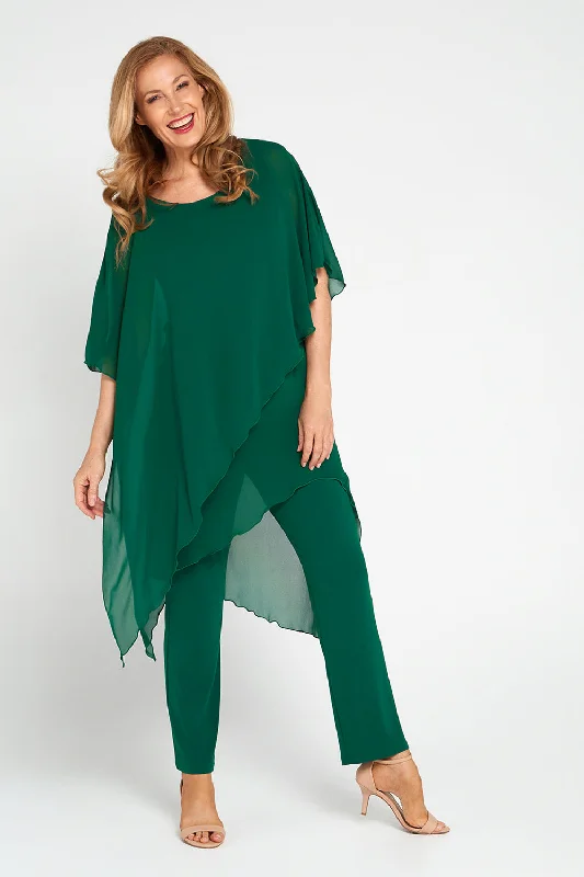 Women's Jodhpurs with Rounded CollarTilly Jumpsuit - Emerald