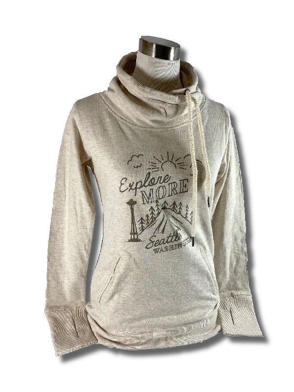 Women's Hooded Sweatshirts with Mesh LiningExplore More Seattle Sweatshirt