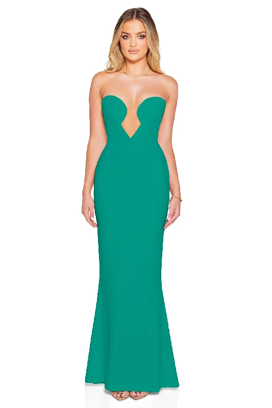 Women's Cap-Sleeve DressesNookie Minx Gown - Emerald