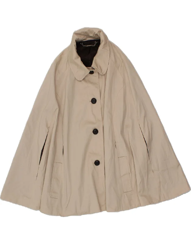 Women's Puffer CoatsLAURA ASHLEY Womens Cape Coat UK 12 Medium Beige Cotton