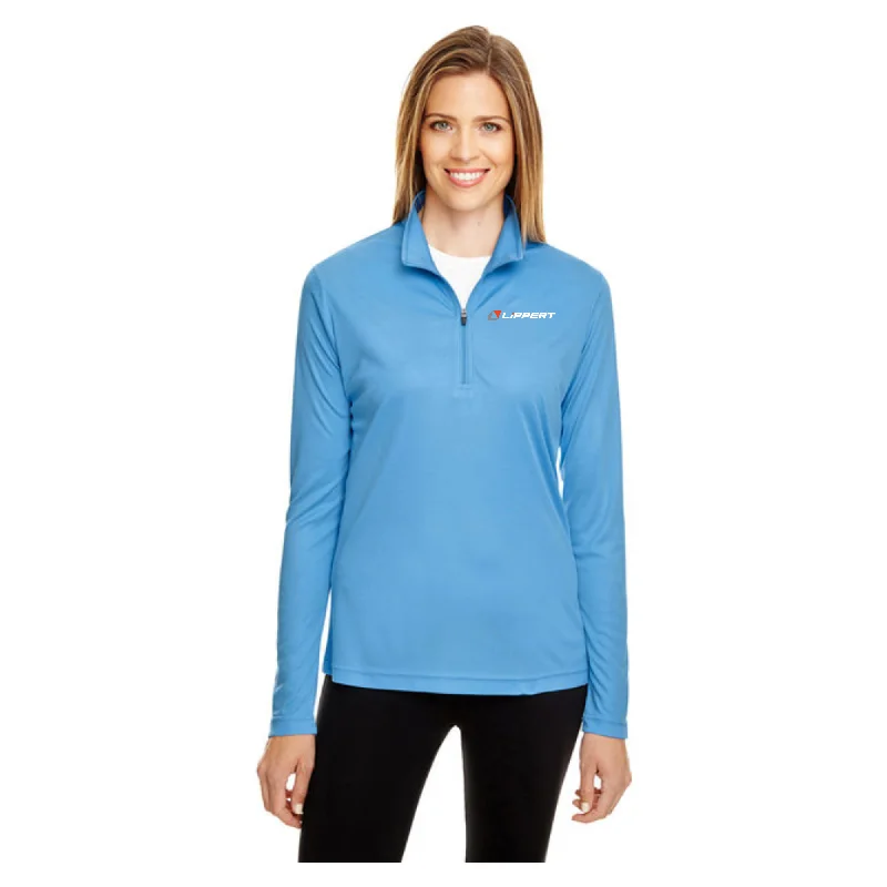 Women's Fur CoatsLadies 1/4 Zip - Carolina Blue