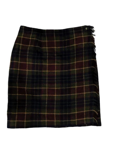 Women's U-Shaped Collar DressesWomen's Fashionable Skirts[M/L] Vintage Plaid Wool Blend Skirt