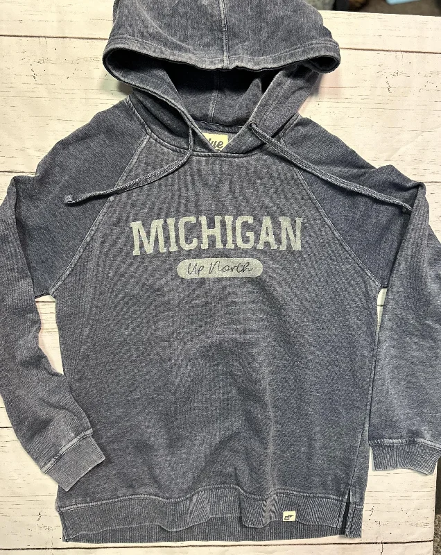 Women's Hooded Sweatshirts with Modal LiningLS181 Dunsparce Up North Michigan Navy Hood