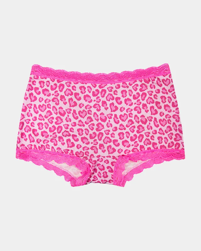 floral lace lingerie setsHipster Brief - Vibrant Pink Leopard