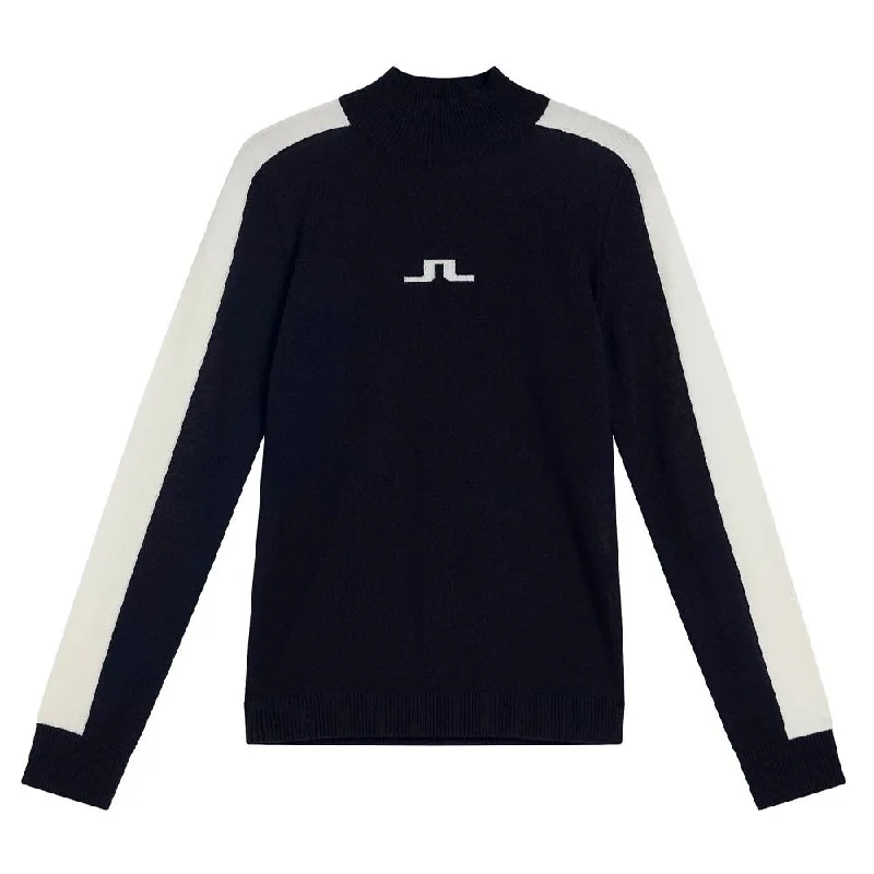 Stylish Women's CoatsJ.Lindeberg Adeline Knitted Golf Sweater JL Navy - FW23 Women