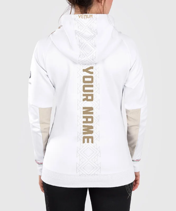 Women's Hooded Sweatshirts with Houndstooth LiningUFC Noche by Venum Personalized Authentic Fight Night Women's Walkout Hoodie - White