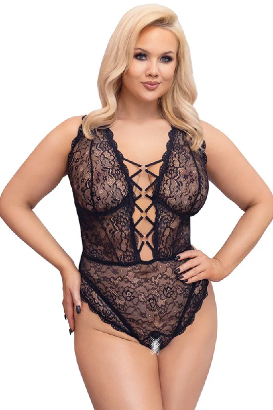 stretch lace bodycon dressesCottelli Curves Lace Body