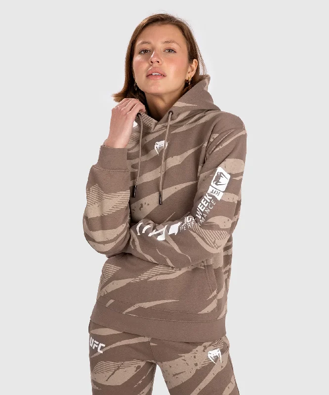 Women's Hooded Sweatshirts with Jacquard LiningUFC Adrenaline by Venum Fight Week Women’s Pullover Hoodie - Desert Camo