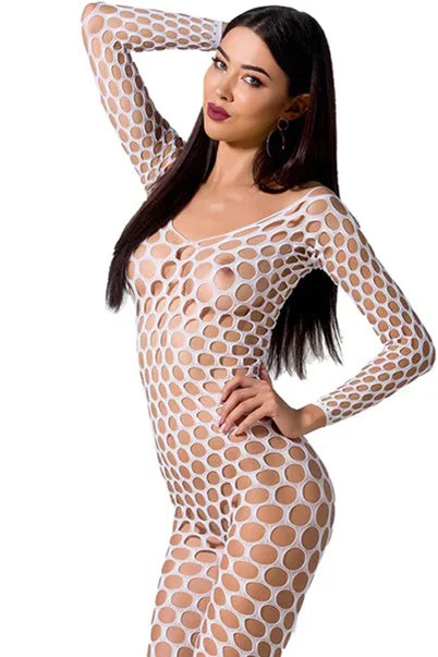 seamless high-leg pantiesPassion Bodystocking BS077 White