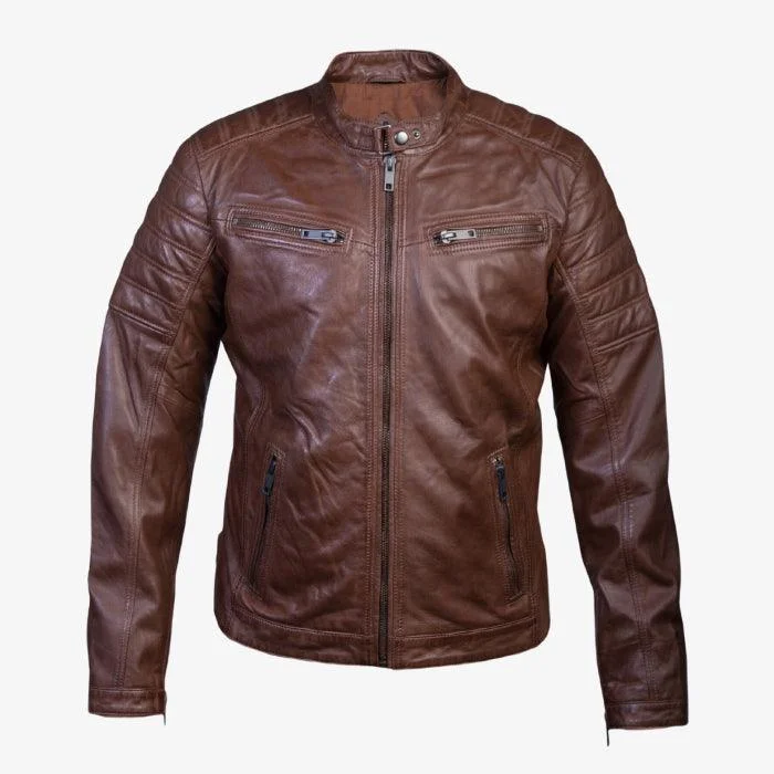 Women's Leather CoatsRiding Jacket - Brown