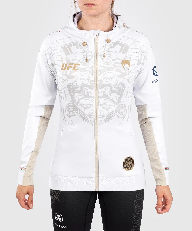 Women's Hooded Sweatshirts with Solid Color LiningNoche UFC By Venum Authentic Fight Night Women’s Walkout Hoodie - White