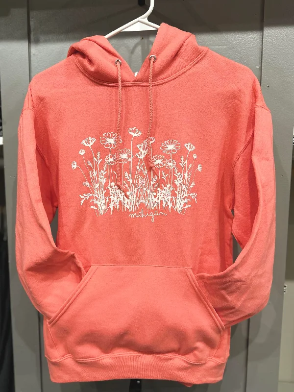 Women's Hooded PulloversTNT119 Michigan Wildflowers Sweatshirt (2 Color Options)