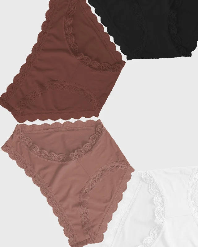 convertible strap bralettes for dressesThe Original Brief Four Pack - Mocha Essentials