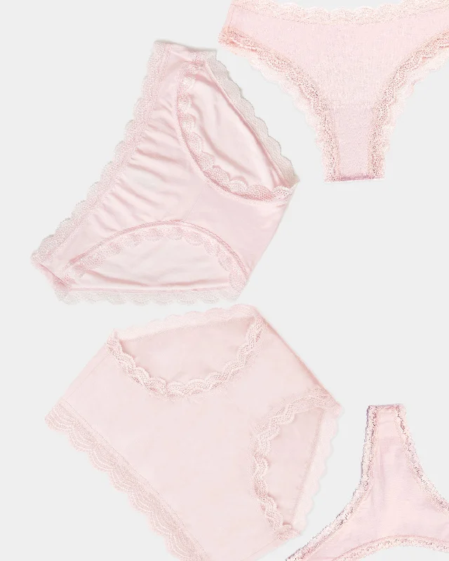 sheer lace lingerie robesThe Discovery Brief Pack - Pink-a-Boo