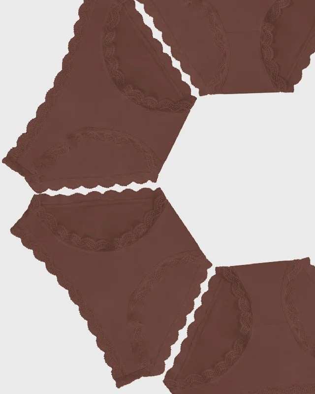 lace-edged camisoles and pantiesThe Original Brief Four Pack - Cocoa