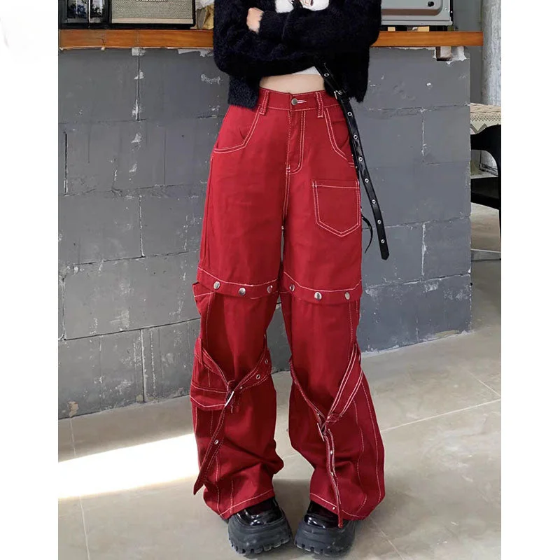 Women's Jodhpurs with Capri LengthVintage Red Halloween Pants