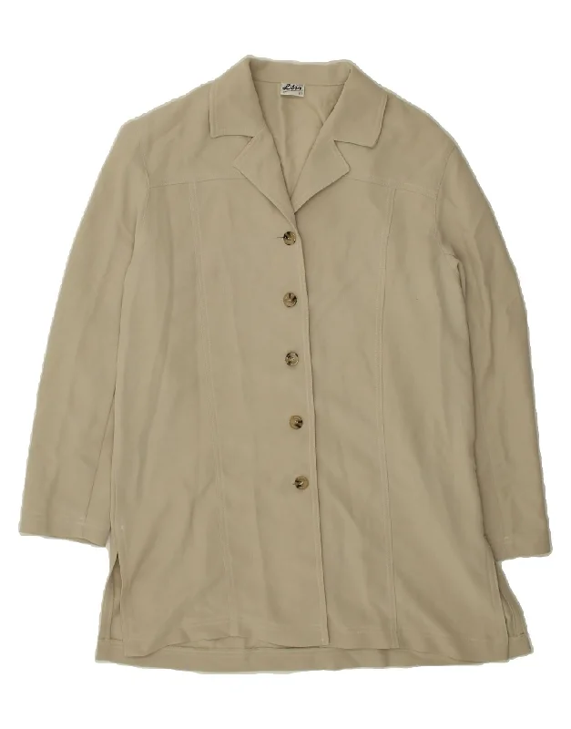 Stylish Women's CoatsLIBRA Womens Overcoat UK 10 Small Beige Polyester