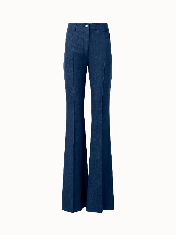 Women's Palazzo PantsCotton Denim Stretch Bootcut Pant