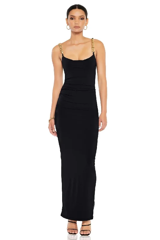 Women's Wide Collar DressesNookie Captivate Gown - Black