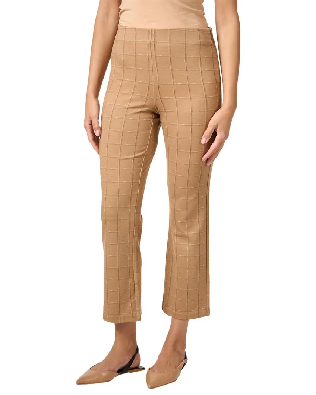 Women's Jodhpurs with Shirt CollarEcru Prince Stretch Crop Flare Pant