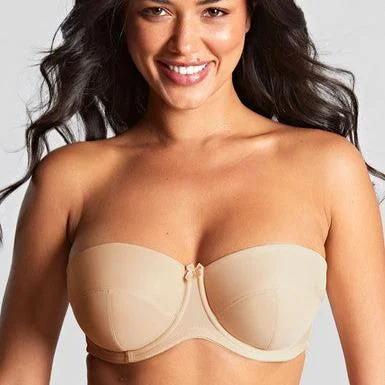 wireless maternity bras with adjustable strapsEvie Strapless 5320 Chai