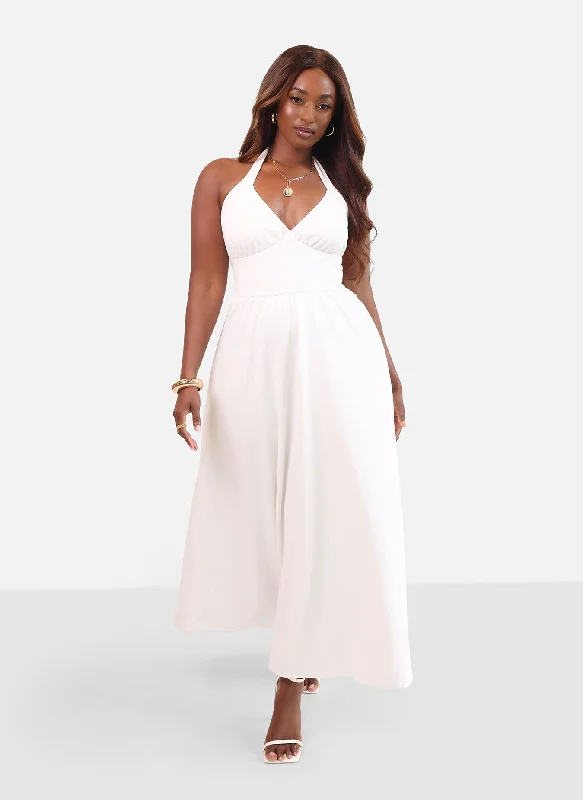 Women's One-Shoulder DressesIsabella Halter Skater Maxi Dress