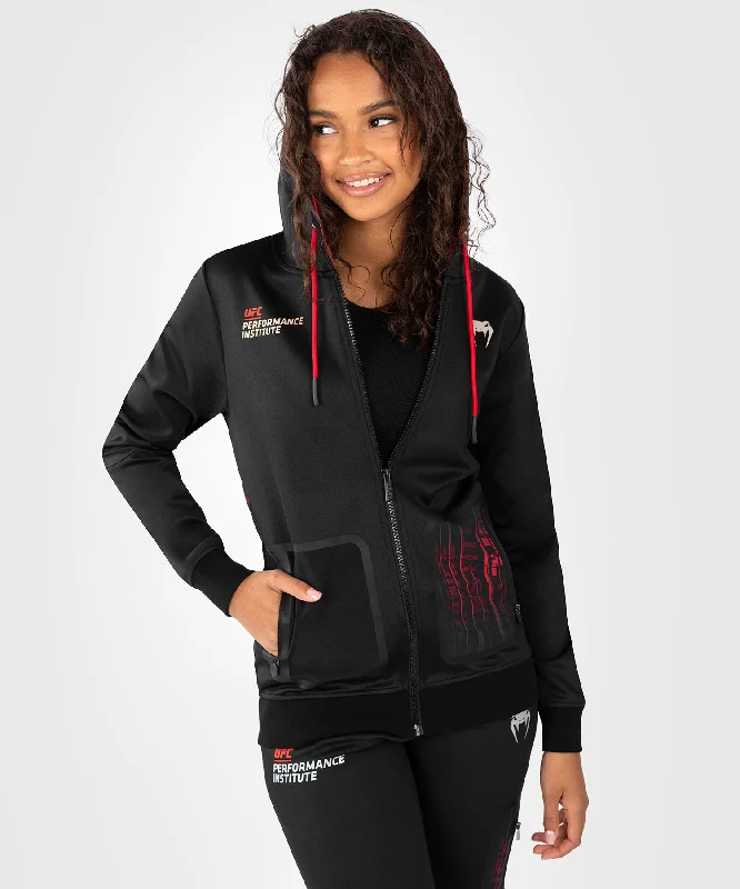 Women's Hooded Sweatshirts with Fleece LiningUFC Venum Performance Institute 2.0 Women’s Zip Hoodie - Black/Red