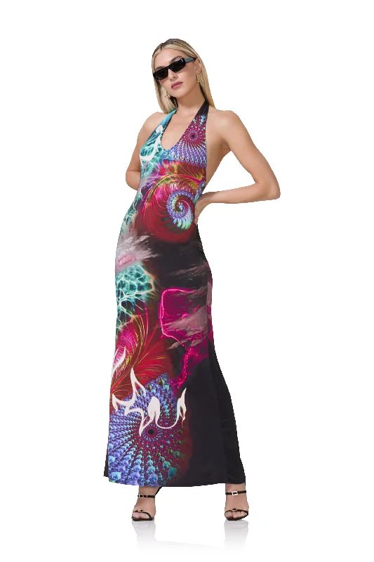 Women's Shirt Collar DressesRue Maxi Dress - Water Abstract