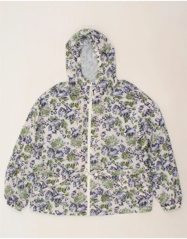 Women's Leather CoatsLEVI'S Womens Hooded Rain Jacket UK 14 Medium Multicoloured Floral