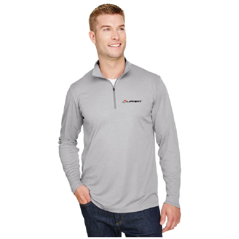 Women's Trench Coats1/4 Zip - Dri Fit - Light Grey Heather